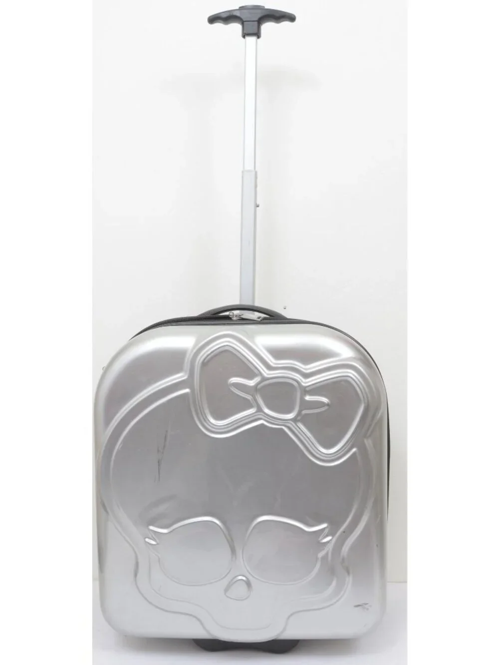 Monster High Skullette Rolling Hardcase Luggage Case Silver Travel Doll Case